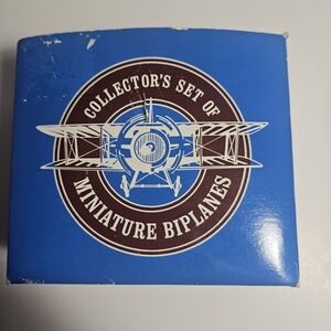 Collector's Set of 4 Miniature WWI Biplanes